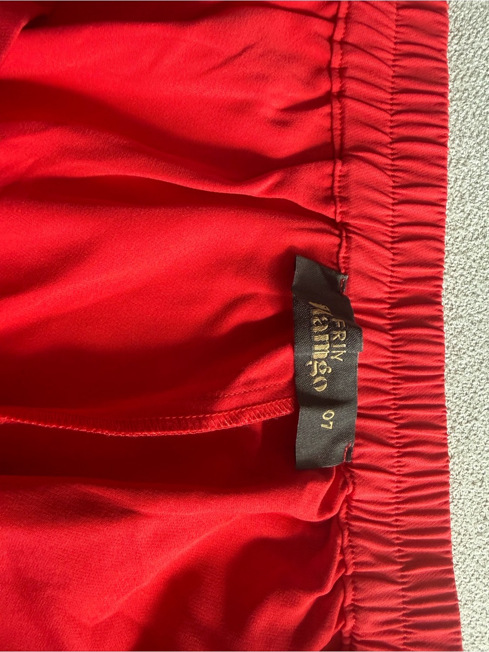 Bright Red Drawstring Pants - Picture 4 of 5
